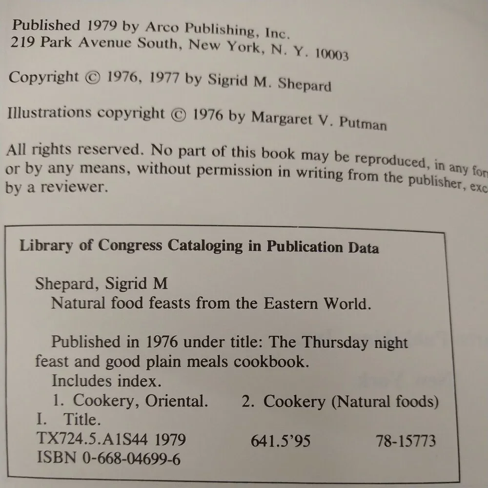 Natural Food Feasts China Japan India Indonesia Ethnic Cooking Cookbook Vtg 1979
